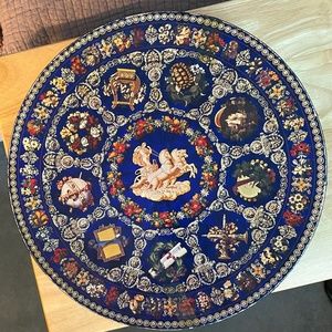 Rare Springbok Round Jigsaw Puzzle Vatican Table of the Muses